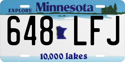 MN license plate 648LFJ
