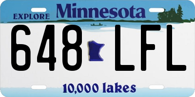 MN license plate 648LFL