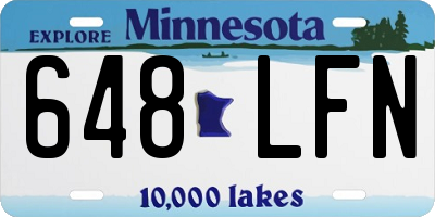MN license plate 648LFN