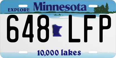 MN license plate 648LFP