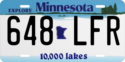 MN license plate 648LFR