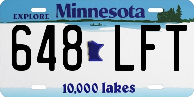 MN license plate 648LFT
