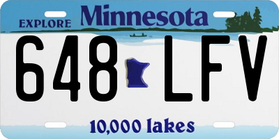 MN license plate 648LFV