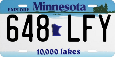 MN license plate 648LFY