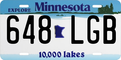 MN license plate 648LGB