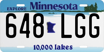 MN license plate 648LGG