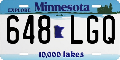 MN license plate 648LGQ