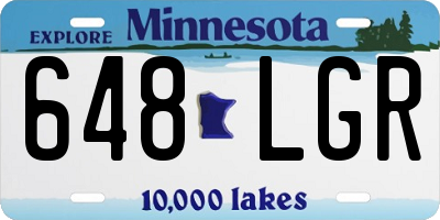 MN license plate 648LGR
