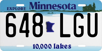 MN license plate 648LGU
