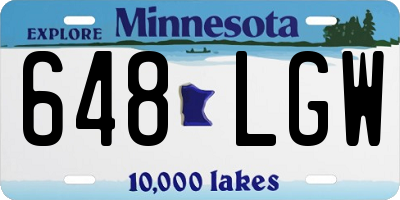 MN license plate 648LGW
