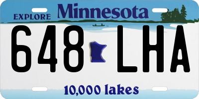 MN license plate 648LHA