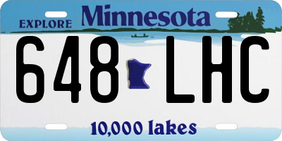 MN license plate 648LHC