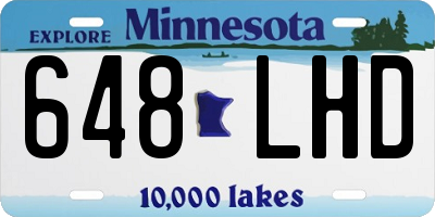 MN license plate 648LHD
