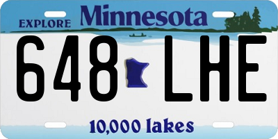 MN license plate 648LHE