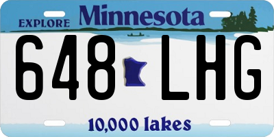 MN license plate 648LHG