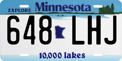 MN license plate 648LHJ