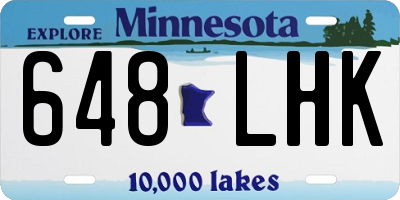 MN license plate 648LHK