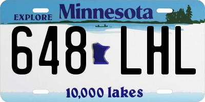 MN license plate 648LHL
