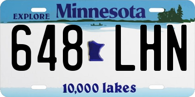 MN license plate 648LHN