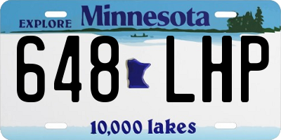 MN license plate 648LHP
