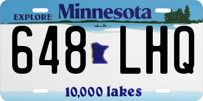 MN license plate 648LHQ