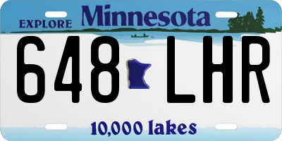 MN license plate 648LHR