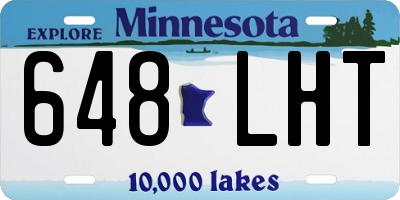 MN license plate 648LHT