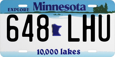 MN license plate 648LHU