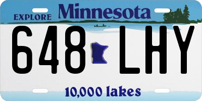 MN license plate 648LHY