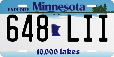 MN license plate 648LII