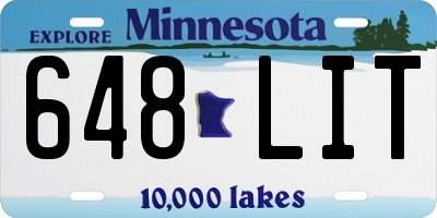 MN license plate 648LIT