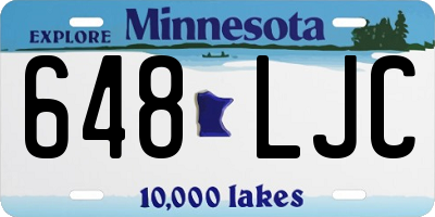 MN license plate 648LJC