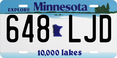 MN license plate 648LJD