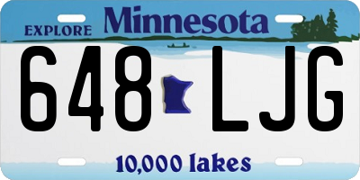 MN license plate 648LJG