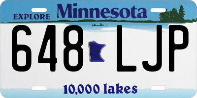 MN license plate 648LJP