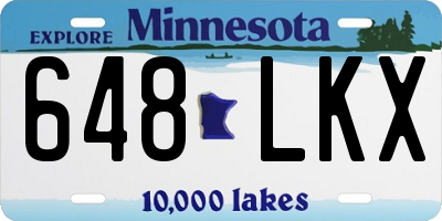 MN license plate 648LKX