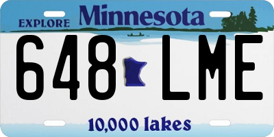 MN license plate 648LME