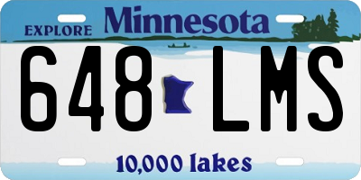MN license plate 648LMS