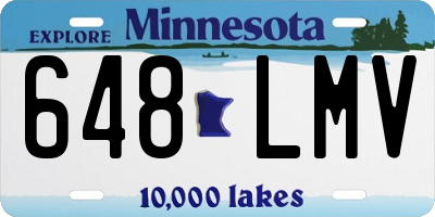 MN license plate 648LMV