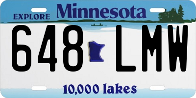 MN license plate 648LMW