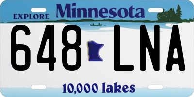 MN license plate 648LNA