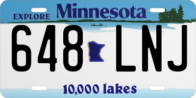 MN license plate 648LNJ