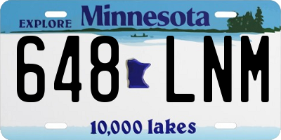 MN license plate 648LNM