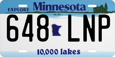 MN license plate 648LNP