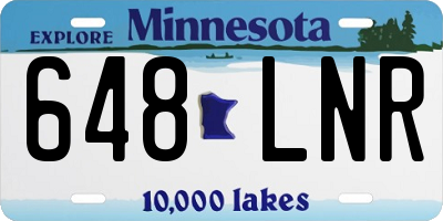 MN license plate 648LNR