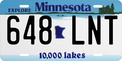MN license plate 648LNT