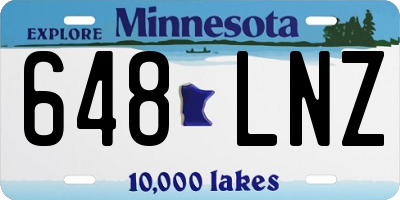 MN license plate 648LNZ