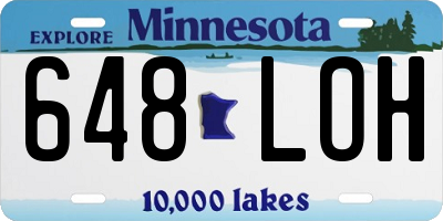 MN license plate 648LOH