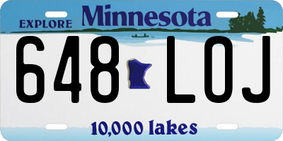 MN license plate 648LOJ