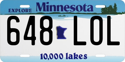 MN license plate 648LOL